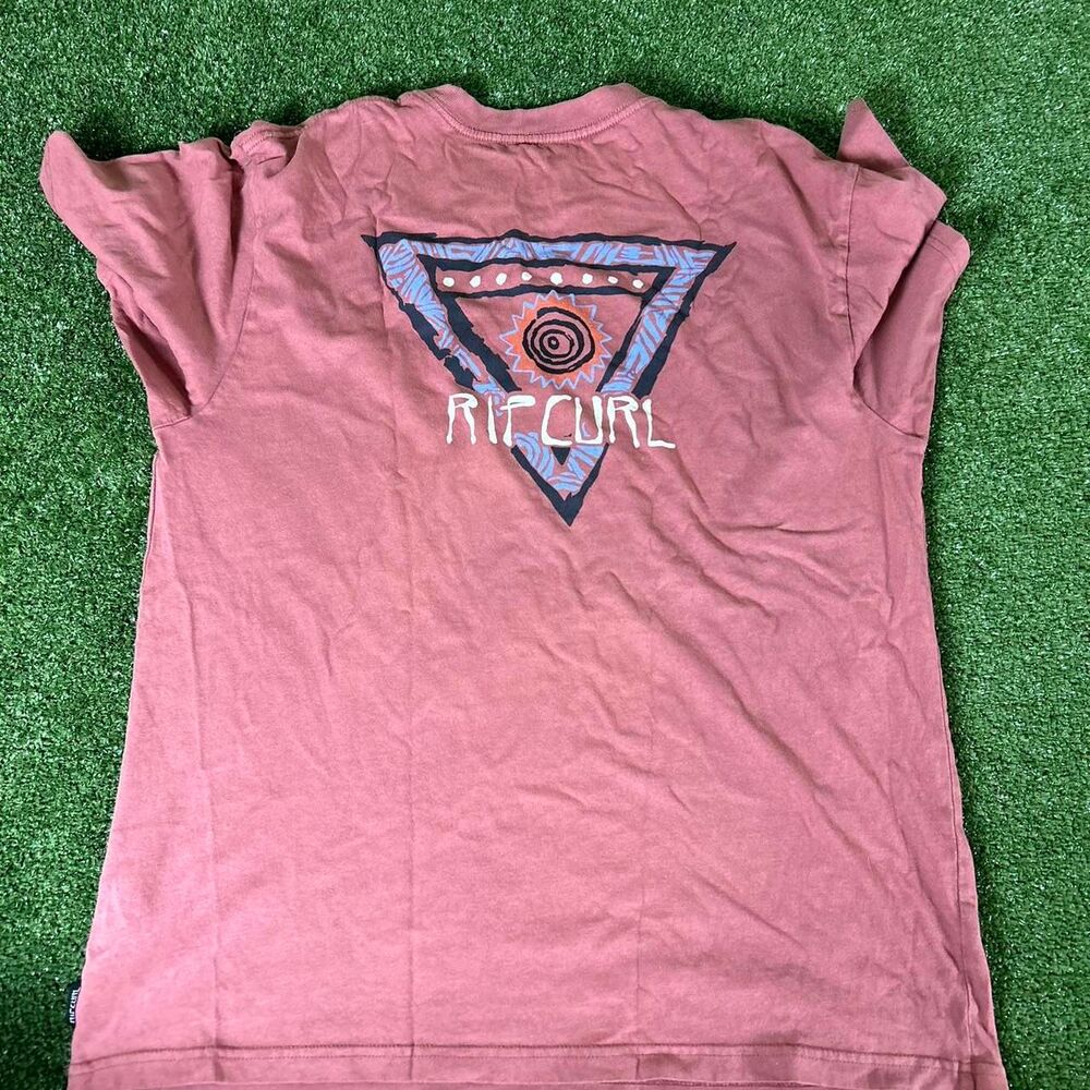 Rip-curl Men's Burgundy and Red T-shirt
